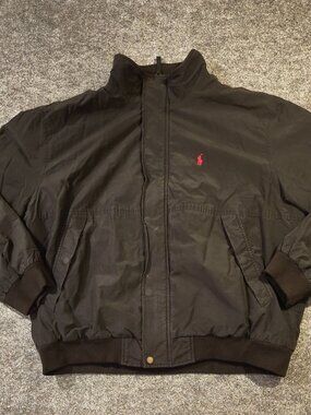Polo Ralph Lauren Black Bomber Jacket | Men’s XL